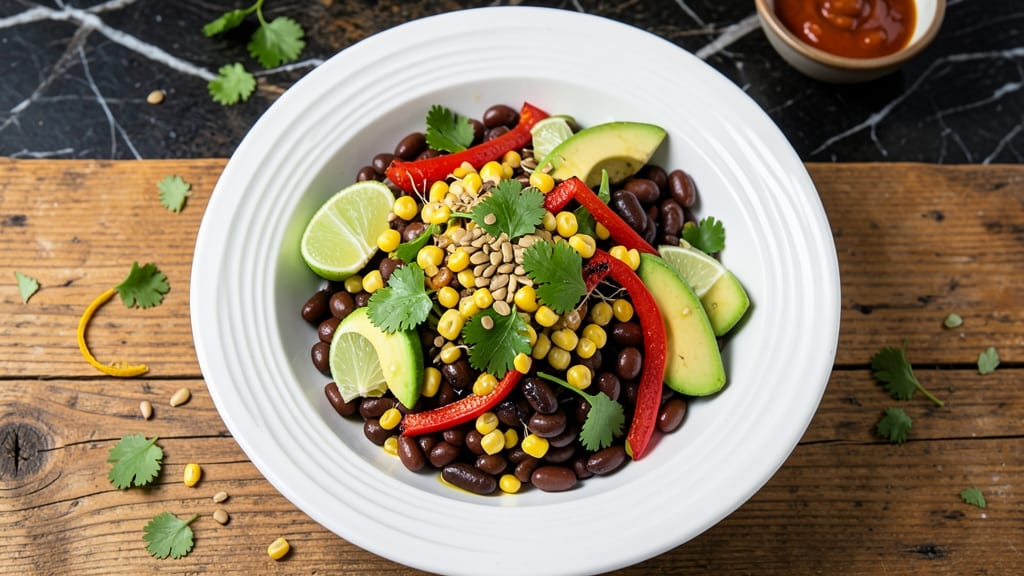Black Bean, Corn, and Cilantro Salad Recipe: Zesty Lime and Chili Heat in 15 Minutes