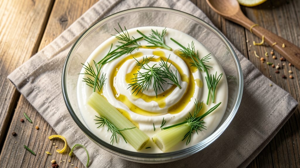 Arcobasso Salad Dressing Recipe: Celery Crown Crunch and Herb Cream Cheese Twist