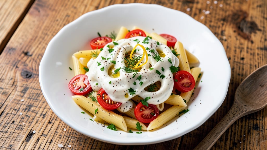 Anna's Pasta Salad Recipe: Crisp Celery Crowns and Creamy Herb Cheese Fusion