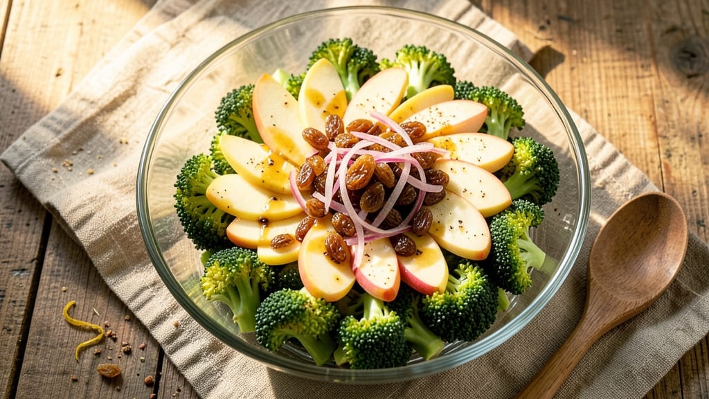 Broccoli Apple Raisin Salad Recipe: Sweet-Tart Balance With Crunchy Texture Twist