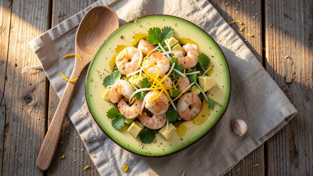 Avocado Stuffed With Shrimp Salad Recipe: Crisp Shrimp and Citrus Zing in 20 Minutes