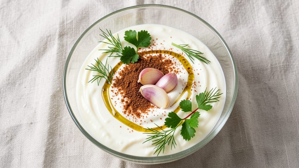 Bucharest Grill Salad Dressing Recipe: Smoky Garlic-Yogurt Base With Herbal Freshness