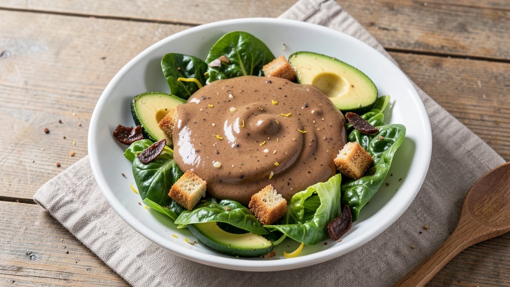 California Caesar Salad Recipe: Crispy Croutons and Smoky Anchovy Cream Cheese Twist
