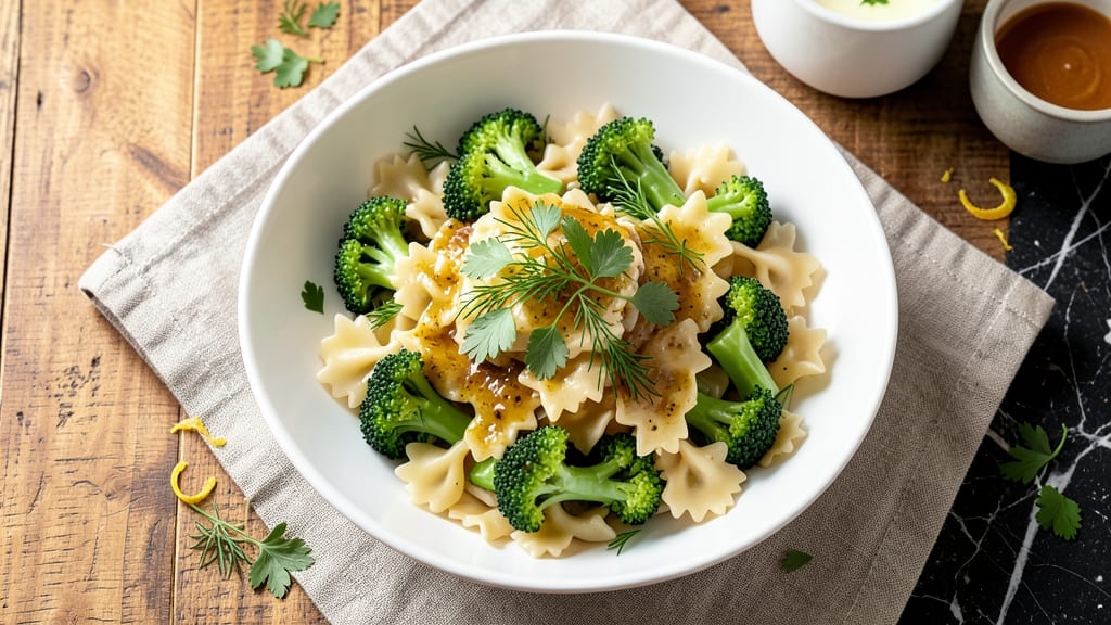 Broccoli Bow Tie Pasta Salad Recipe: Crisp Florets and Zesty Herb Vinaigrette Twist