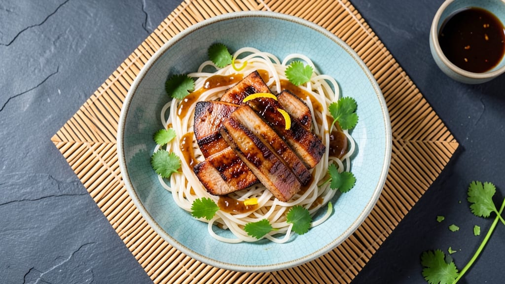 Asian Pork Salad Recipe: Crispy Rice Noodles and Tangy Tamarind Dressing
