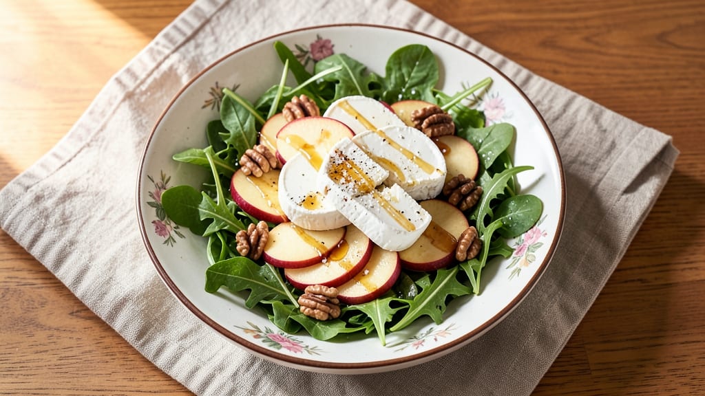 Apple Brie Salad Recipe: Caramelized Honey and Gooey Cheese Pairing