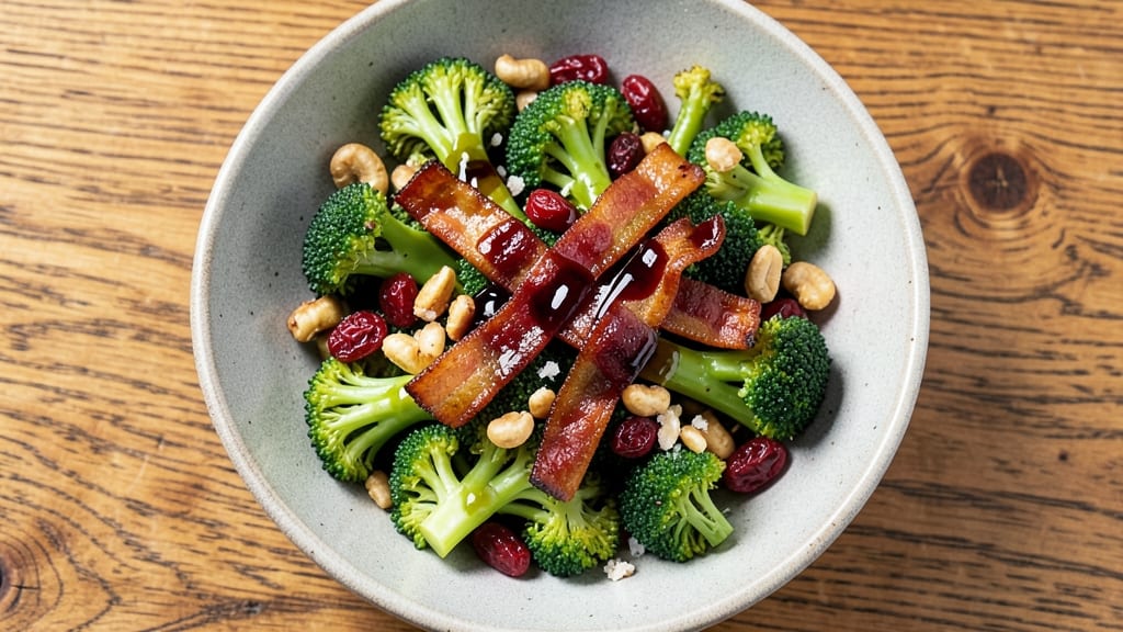 Broccoli Bacon Cranberry Cashew Salad Recipe: Sweet-Savory Crunch in Every Bite