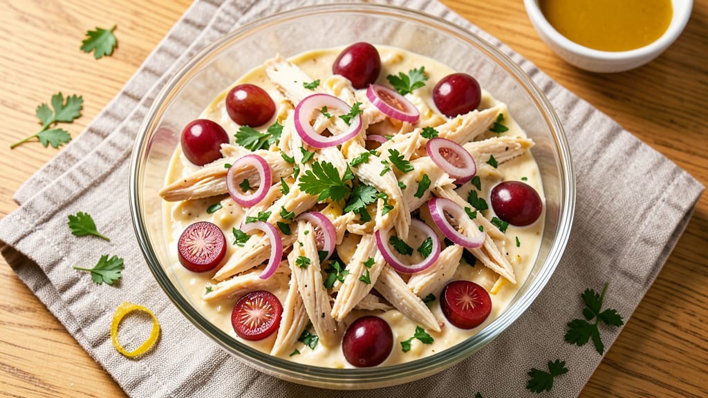 Canned Chicken Salad Recipe Without Celery: Herb-Packed Creaminess With Crunchy Grapes