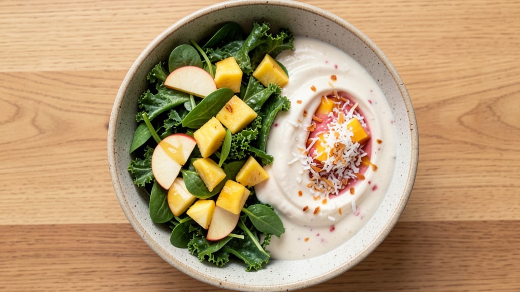Apple Kale Salad Tropical Smoothie Recipe: Vibrant Green-Power Blend
