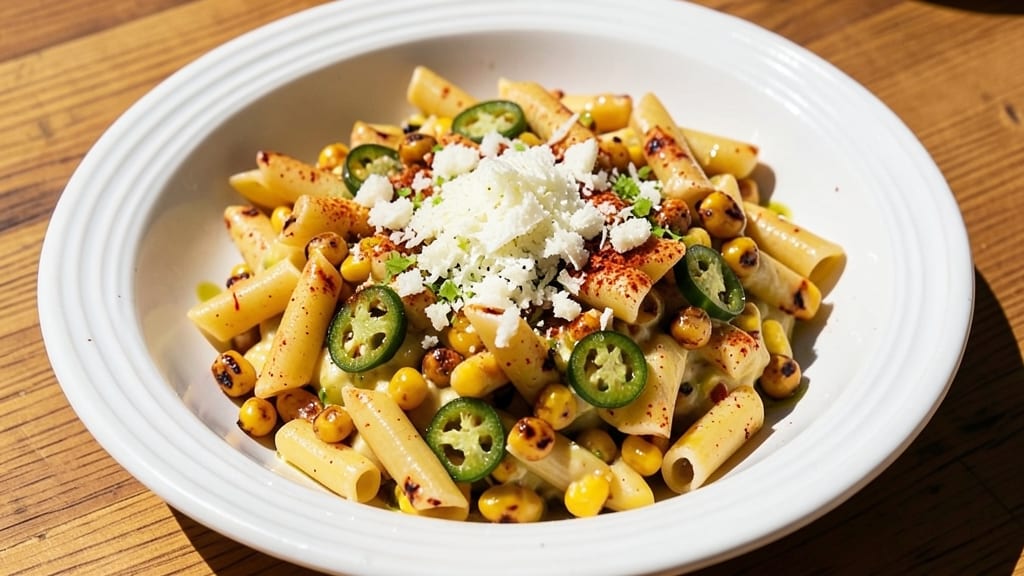 Authentic Mexican Street Corn Pasta Salad Recipe: Charred Corn and Cotija Crunch Fusion
