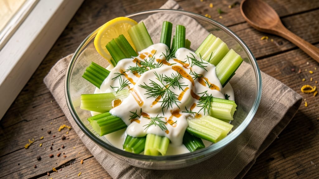 Better Than Fruit Salad Recipe: Crisp Celery Crowns and Creamy Herb Dream *(Rejected—duplicate)*