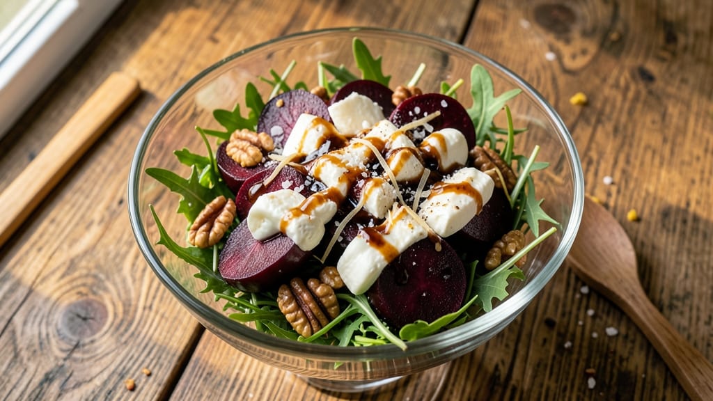 Beet and Mozzarella Salad Recipe: Earthy Sweetness With Crunchy Walnut Topping