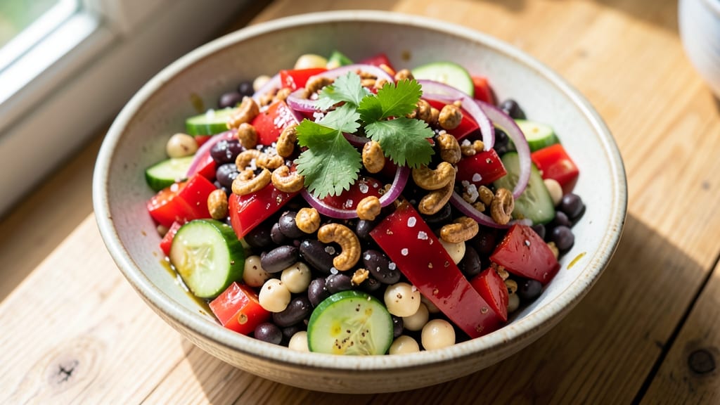 Bean and Veggie Salad Recipe: Protein-Packed Crunch in 15 Minutes