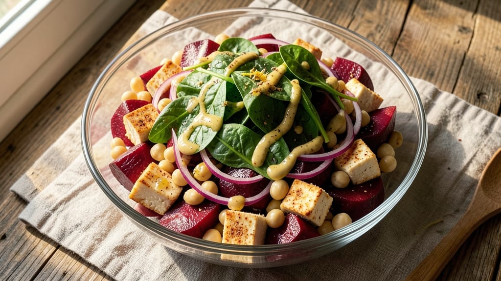 Beetroot and Bean Salad Recipe: Earthy Sweetness with Crisp Chickpeas