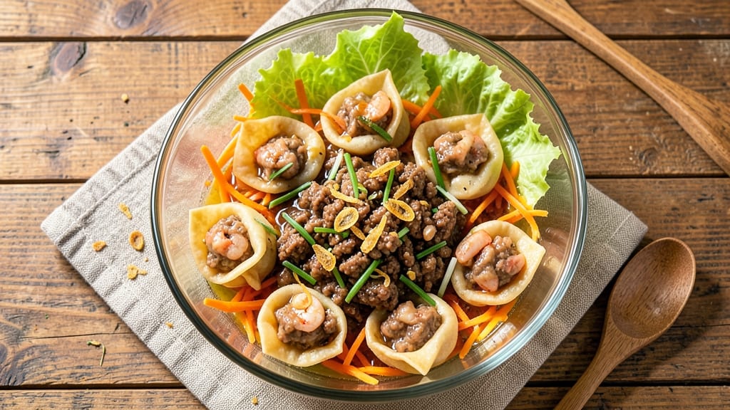 Asian Wonton Salad Recipe: Crispy Wonton Cups With Peanut-Lime Dressing