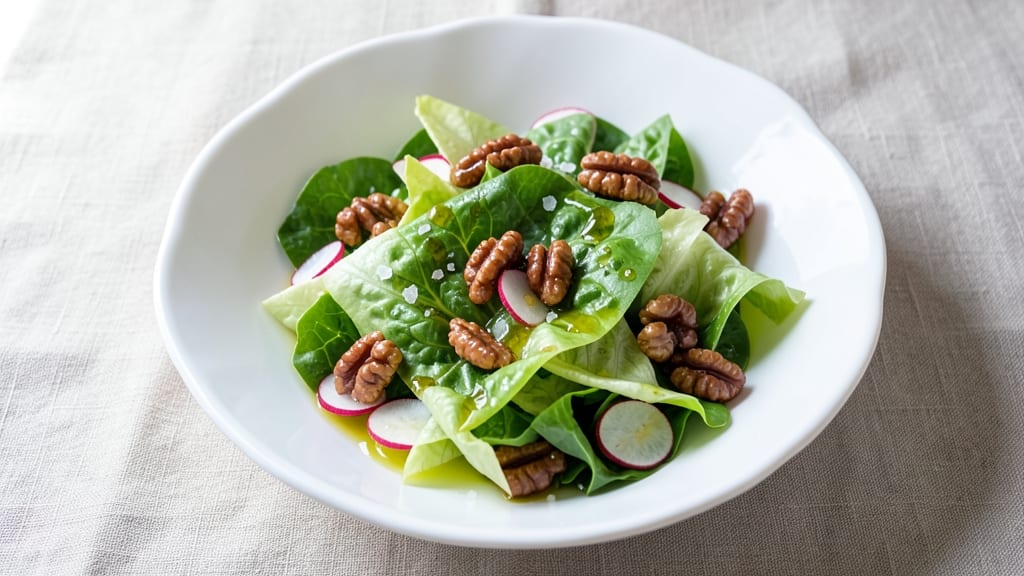 Bibb Lettuce Salad With Candied Walnuts Recipe: Sweet-Caramel Crunch Meets Buttery Greens