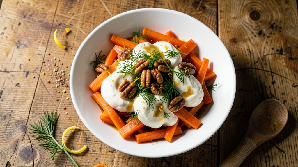 Boiled Carrots Salad Recipe: Sweet-Tart Crunch With Herb Cream Cheese Twist