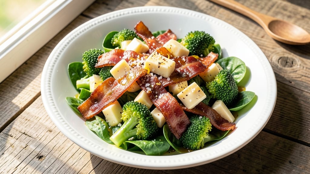 Broccoli Bacon Cheddar Salad Recipe: Crispy Bacon Bites and Melty Cheese Harmony