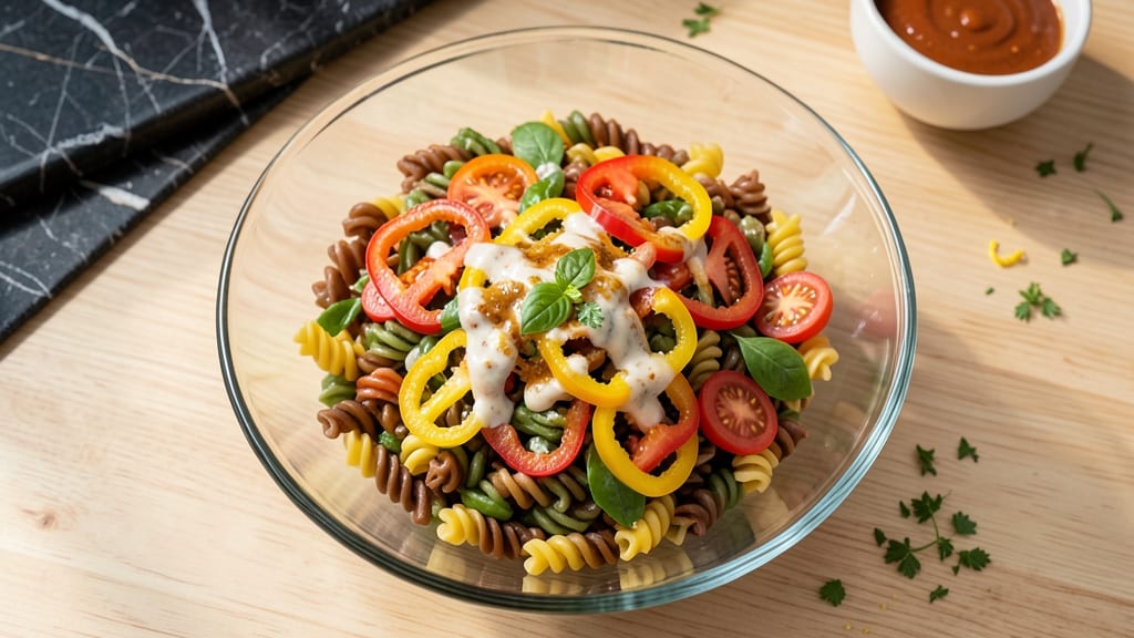Baby Shower Pasta Salad Recipe: Festive Rainbow Colors and Crunchy Add-Ins