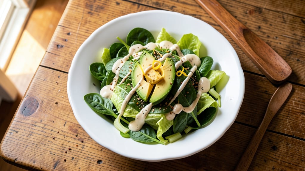California Dreaming House Salad Recipe: Celery Crown Crunch and Creamy Herb Magic