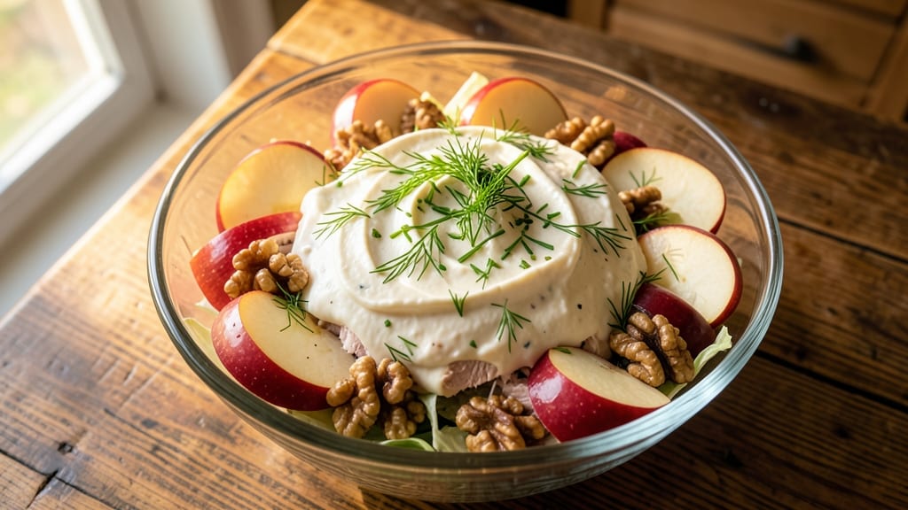Best Turkey Salad Recipe Ever: Herb-Infused Cream Cheese With Toasted Walnut Crunch