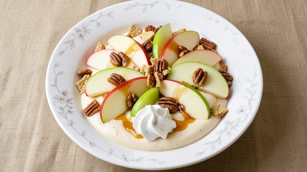 Apple Snickers Salad Recipe With Pudding: Warm Caramelized Apples and Creamy Vanilla Swirls
