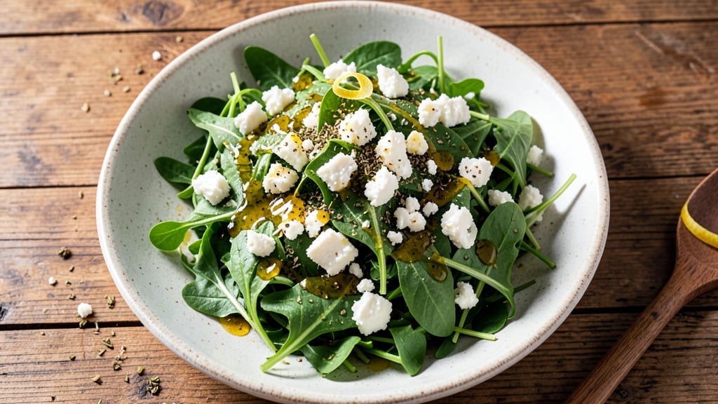Arugula Salad Recipe with Feta Cheese: Peppery Bite Meets Salty Crunch in Minutes