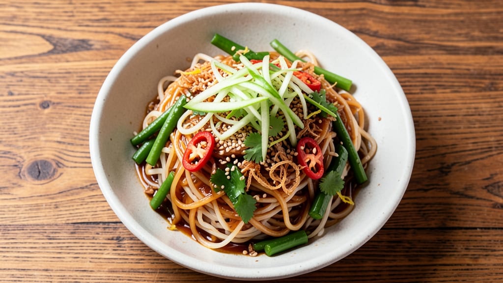 Burmese Noodle Salad Recipe: Tangy Tamarind and Toasted Sesame Crunch