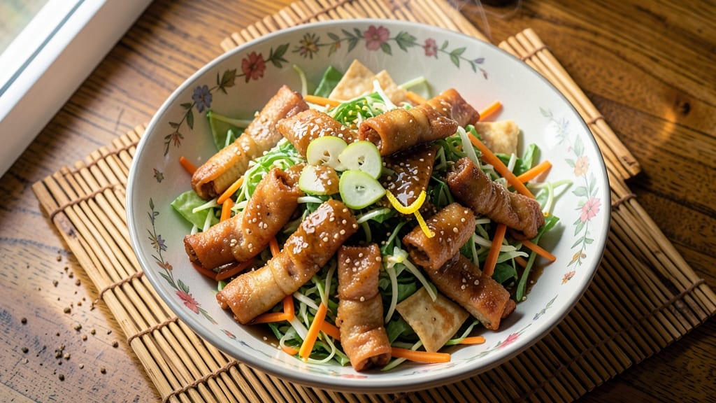 Best Chinese Chicken Salad Recipe Ever: Crispy Wonton Strips and Sesame-Ginger Dressing
