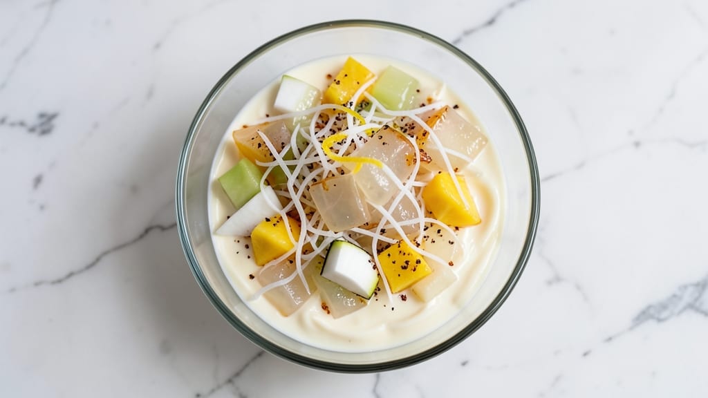 Buko Gelatin Salad Recipe: Young Coconut and Nata De Coco Chew Magic