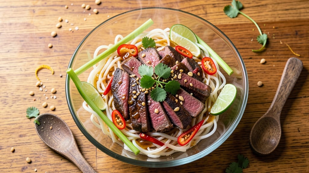 Cambodian Beef Salad Recipe: Lemongrass-Lime Zing With Crispy Rice Noodles