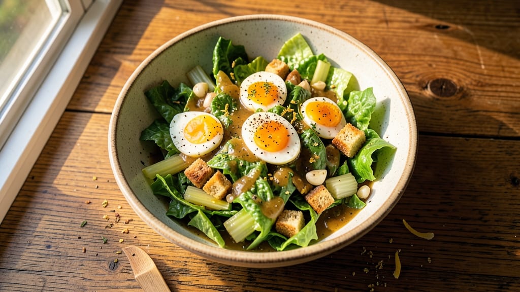 Anthony Bourdain's Caesar Salad Recipe: Smoky Garlic-Anchovy Dressing Over Crisp Celery Crowns