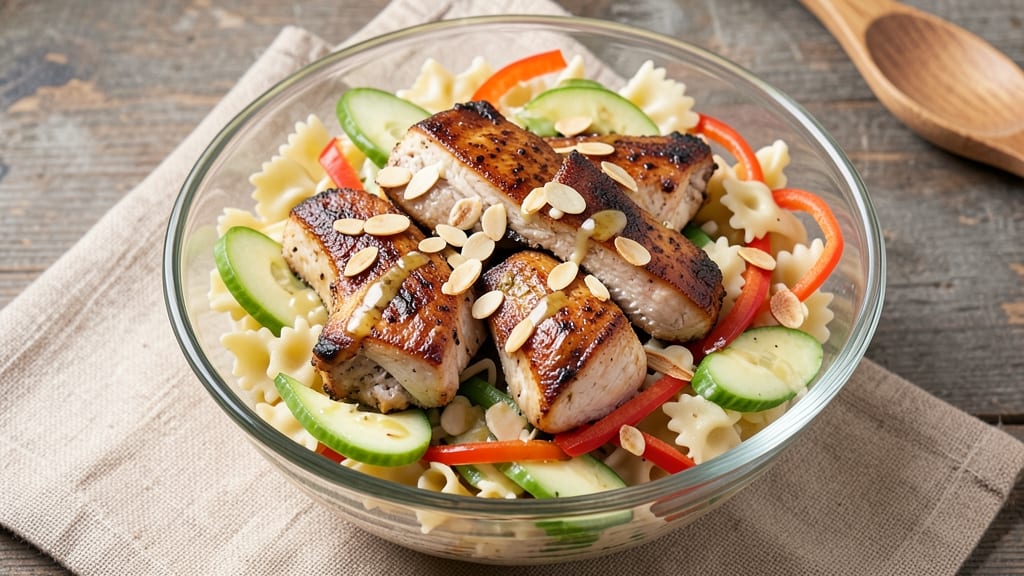 California Chicken Pasta Salad Recipe: Grilled Chicken and Almond-Crusted Twist