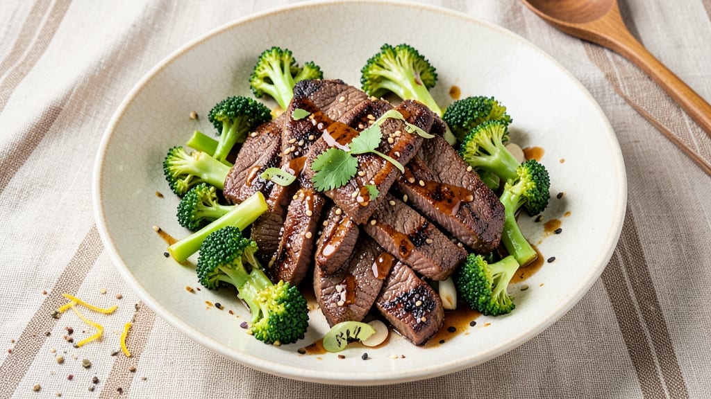 Beef and Broccoli Salad Recipe: Warm Beef and Crisp Broccoli Bite