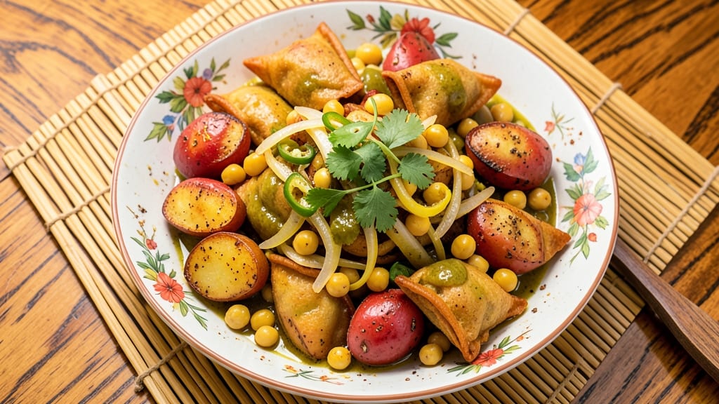 Burmese Samosa Salad Recipe: Crispy Pastry Bites with Tangy Tamarind Dressing