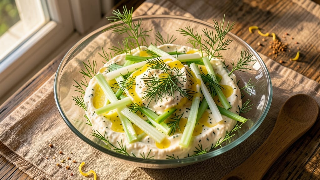 Art City Trolley Salad Recipe: Layered Cream Cheese and Crunchy Celery Crowns
