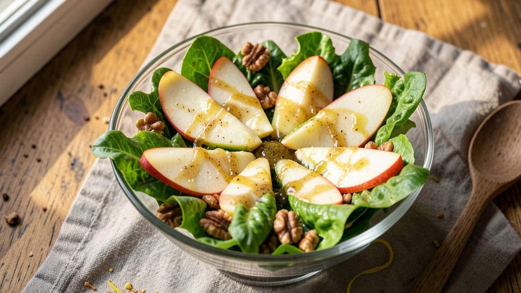 Apple Romaine Salad Recipe: Sweet Tart Crunch With Nutty Vinaigrette