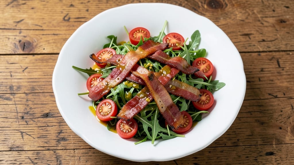 Bacon Tomato Salad Recipe: Smoky Crispy Bacon and Juicy Cherry Tomatoes