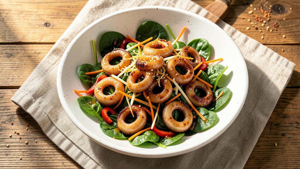 Asian Squid Salad Recipe: Crispy Wok-Seared Squid with Lime-Chili Zing