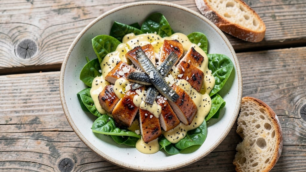 BBQ Chicken Caesar Salad Recipe: Smoky Grilled Chicken Over Crispy Croutons