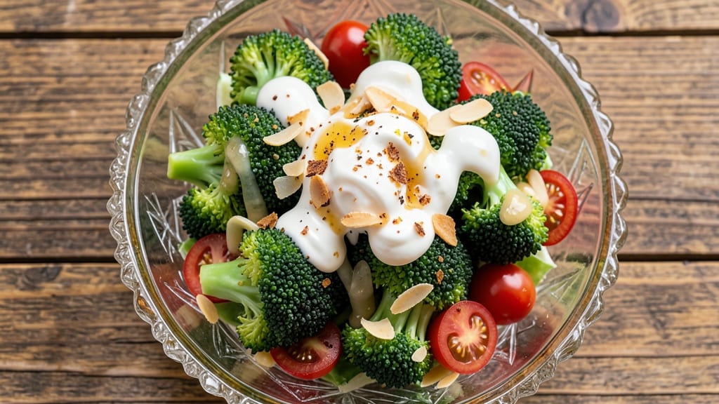 Broccoli Salad Recipe with Sour Cream: Crispy Florets and Cool Creamy Tang