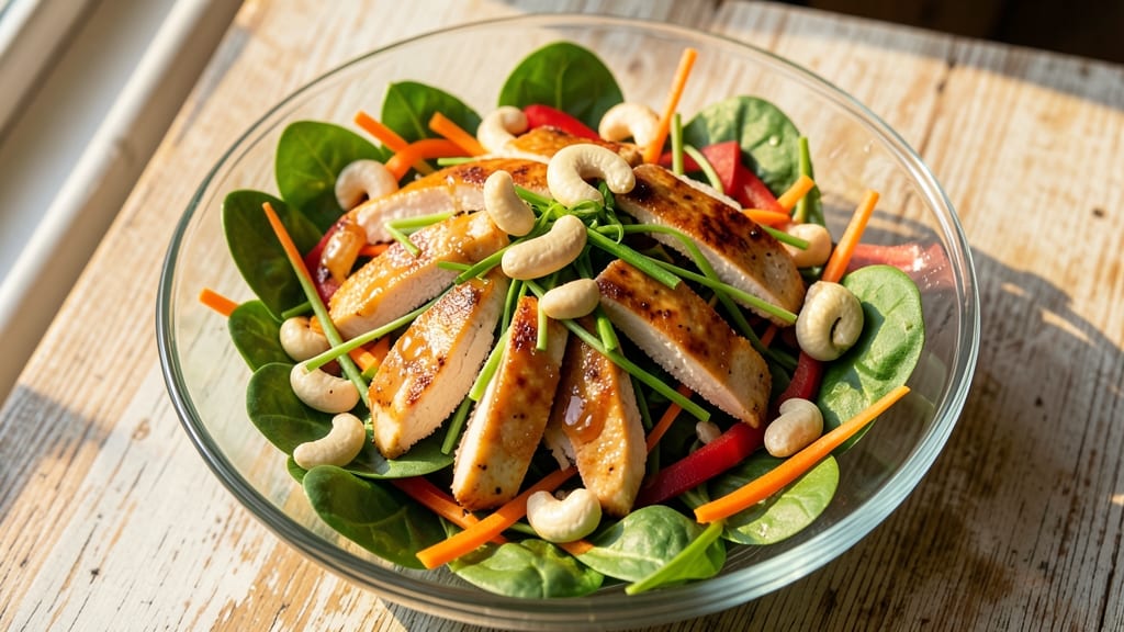 Asian Cashew Chicken Salad Recipe: Crunchy Nutty Bites and Sweet-Savory Dressing