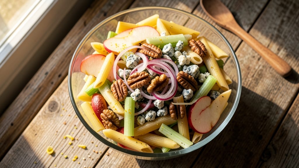 Apple Pasta Salad Recipe: Sweet-Tart Apple Celery Crown Crunch