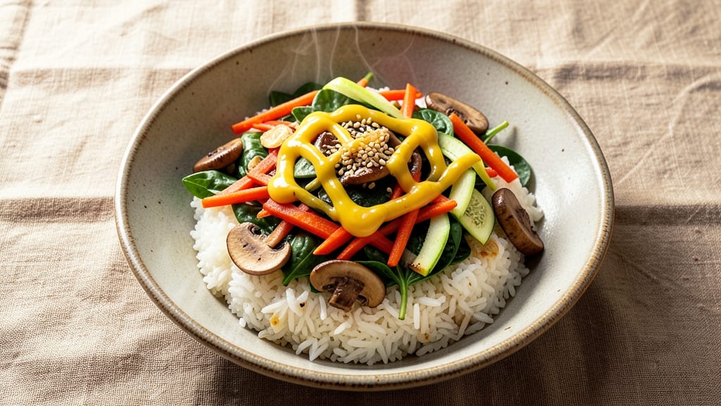 Bibimbap Salad Recipe: Korean-Inspired Bowl With Crispy Egg and Spicy Gochujang Swirl