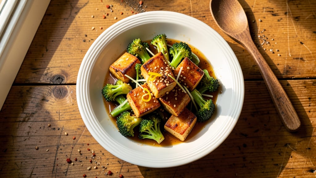 Broccoli Tofu Salad Recipe: Crispy Roasted Tofu and Earthy Broccoli Harmony