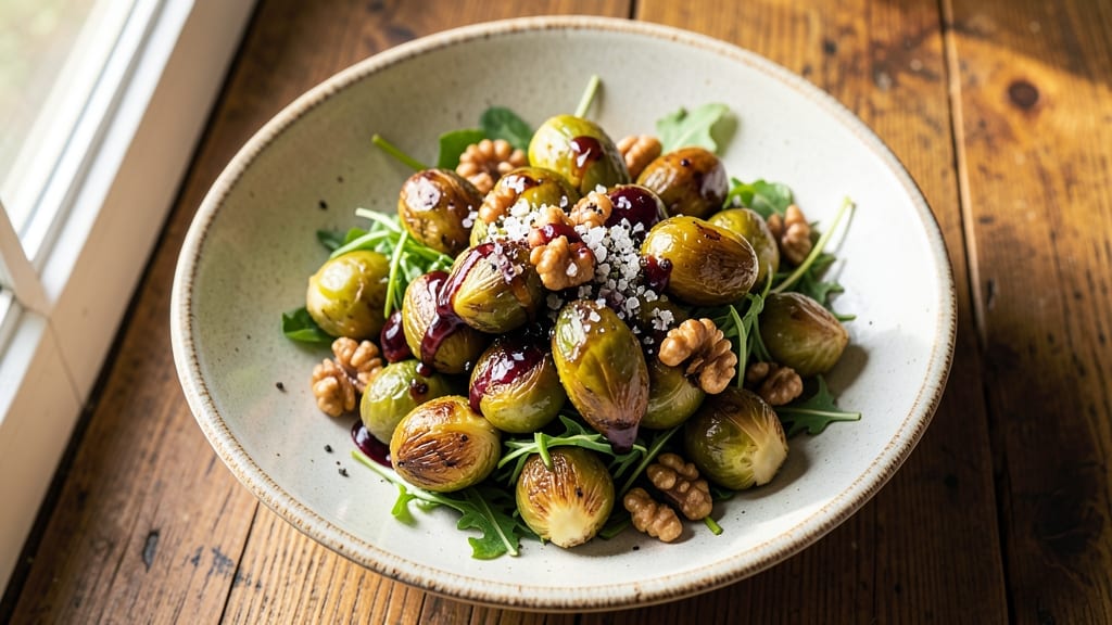 Brussels Sprouts Salad Recipe Cold: Crispy Roasted Bites with Tangy Balsamic Glaze