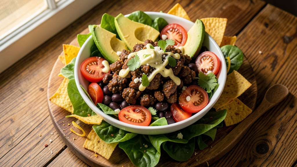 Awesome Taco Salad Recipe: Crispy Tortilla Chips and Layered Flavor Magic