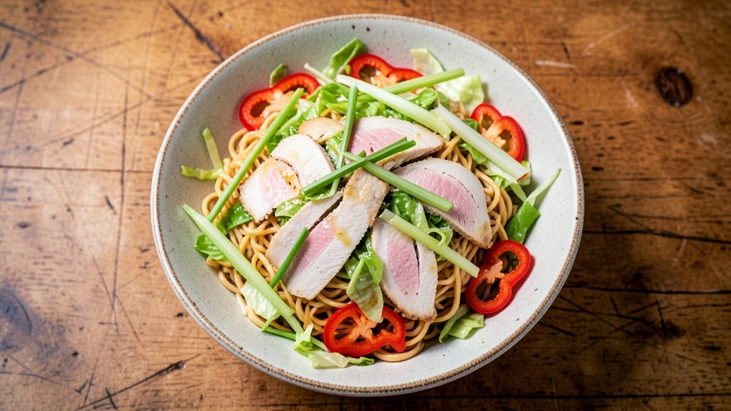 Cabbage Chicken Ramen Noodle Salad Recipe: Crunchy Celery and Shredded Chicken Fusion