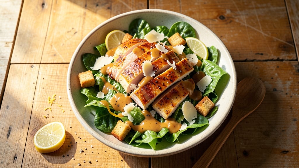 Baked Chicken Caesar Salad Recipe: Crispy Parmesan Crunch and Juicy Bites