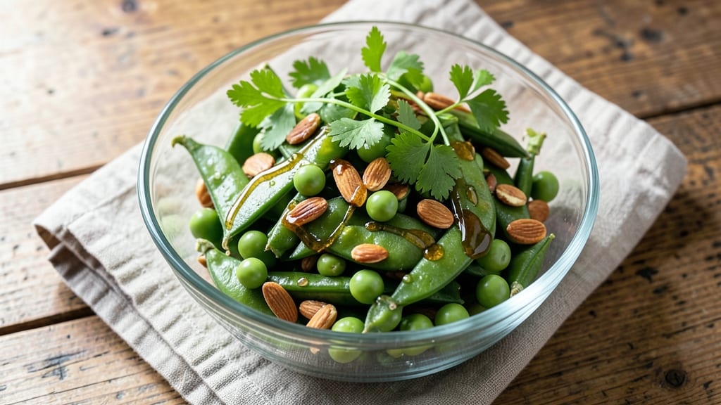 24 Hour Peas Salad Recipe: Sweet Pea Tenderness Meets Crunchy Almonds